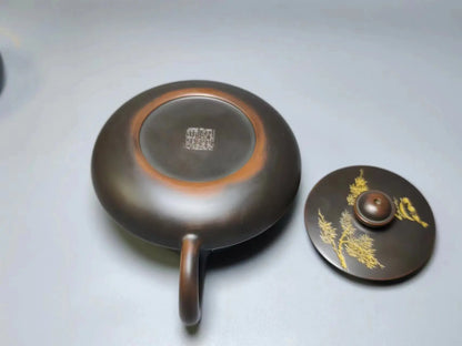 Nixing Clay Handmade Master Yuan Bao Teapot Carving filter handmade nixing clay customized gifts authentic theiere