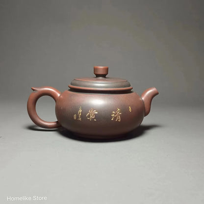 Nixing Clay Handmade Teapot Carving filter handmade nixing clay customized gifts authentic theiere