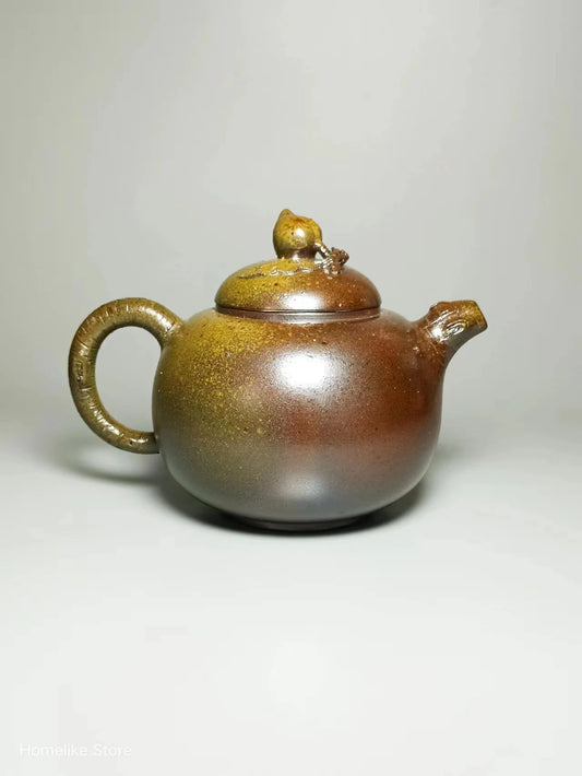 Nixing Clay Handmade Wood Fired Teapot Carving filter handmade nixing clay customized gifts authentic theiere
