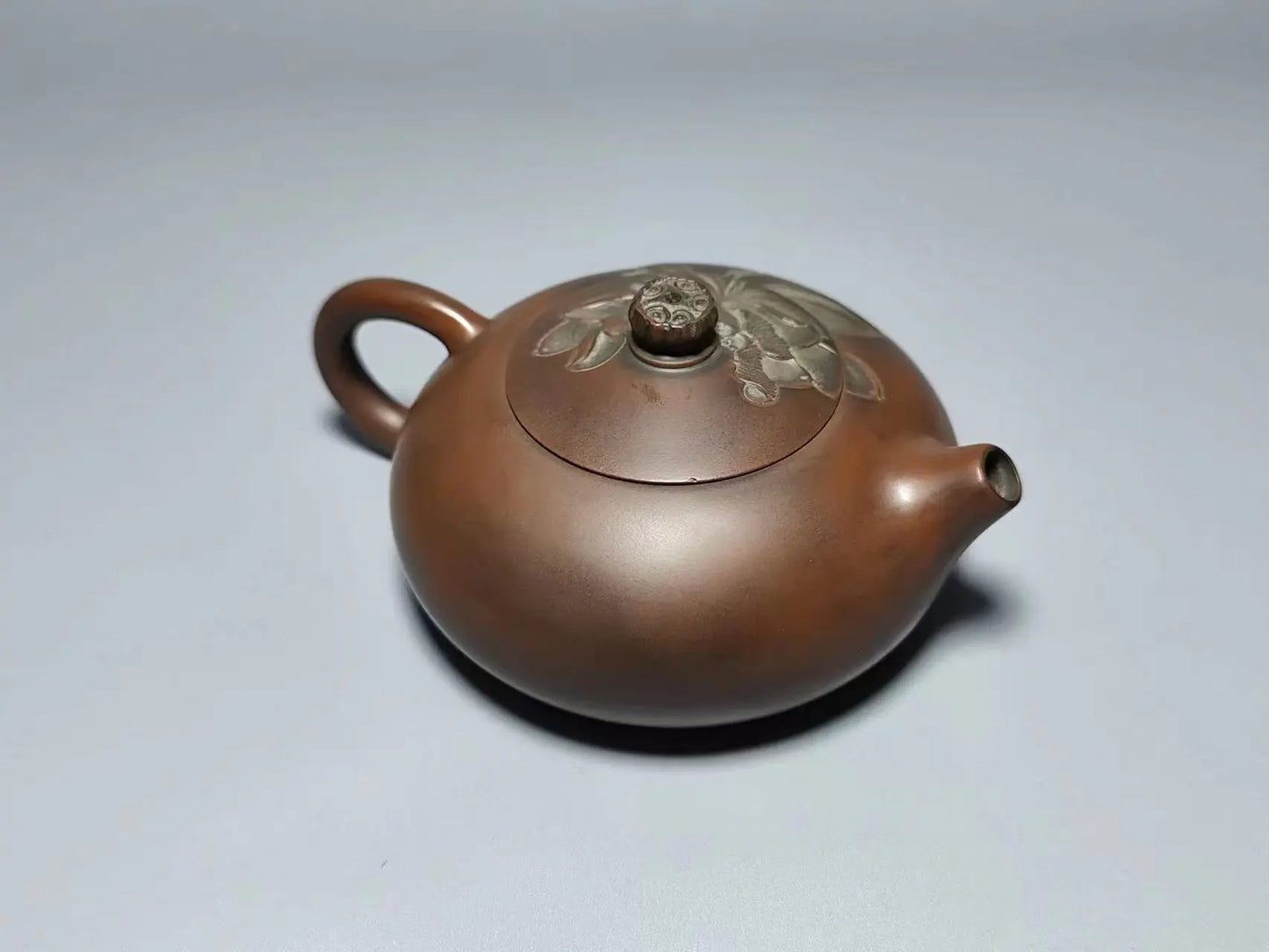 Nixing Handmade Flat Xishi Teapot Master Full Carving filter handmade nixing clay customized gifts authentic theiere