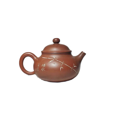 Nixing Handmade Master Liang Zhan Teapot Bamboo Carving filter handmade nixing clay customized gifts authentic theiere