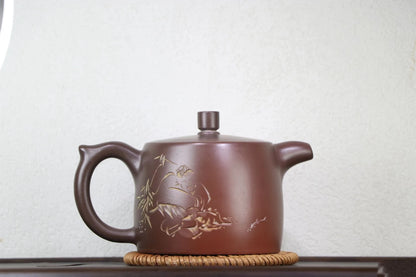 Nixing Handmade Master Teapot Bamboo Carving filter handmade nixing clay customized gifts authentic theiere