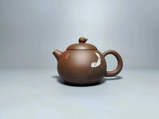 Nixing Handmade Teapot  Bodhidharma Carving Tea Set filter handmade nixing clay customized gifts authentic theiere