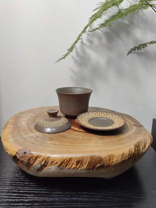 Nixing Handmade Teapot Carving Gaiwan filter handmade nixing clay customized gifts authentic theiere