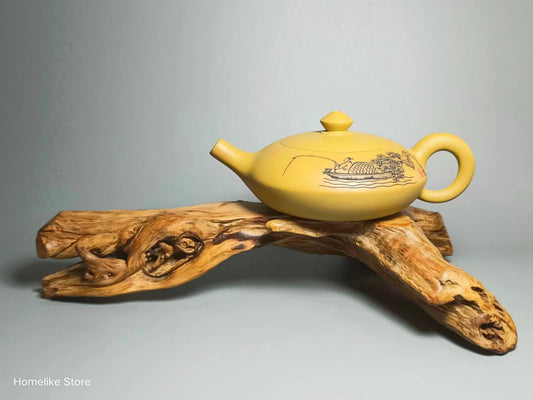 Nixing Handmade Teapot Carving filter handmade nixing clay customized gifts authentic theiere