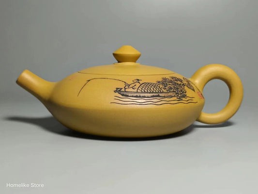 Nixing Handmade Teapot Carving filter handmade nixing clay customized gifts authentic theiere