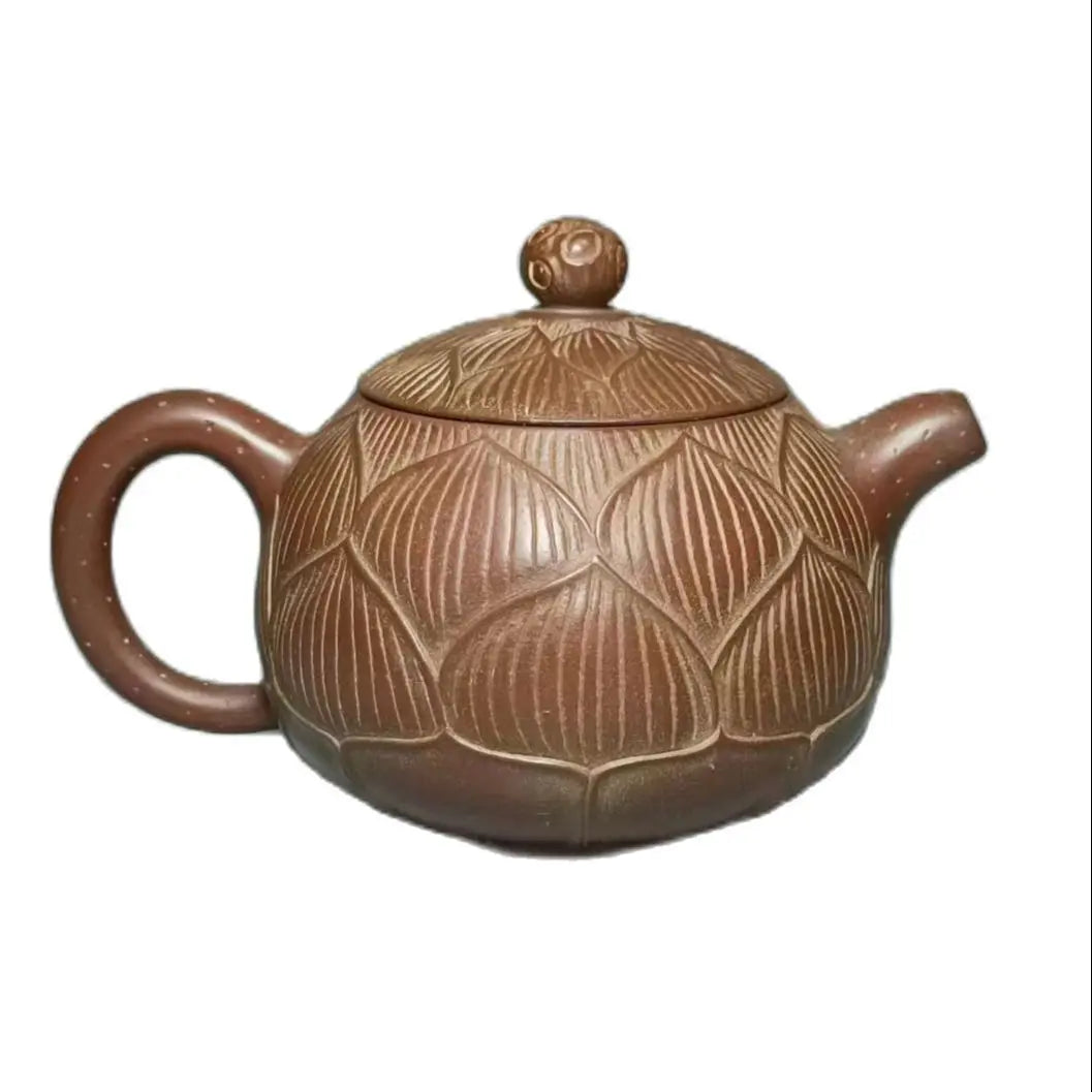 Nixing Handmade Teapot Lotus Full Carving filter handmade nixing clay customized gifts authentic theiere