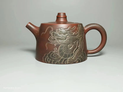 Nixing Handmade Teapot Master Dragon  Carving filter handmade nixing clay customized gifts authentic theiere