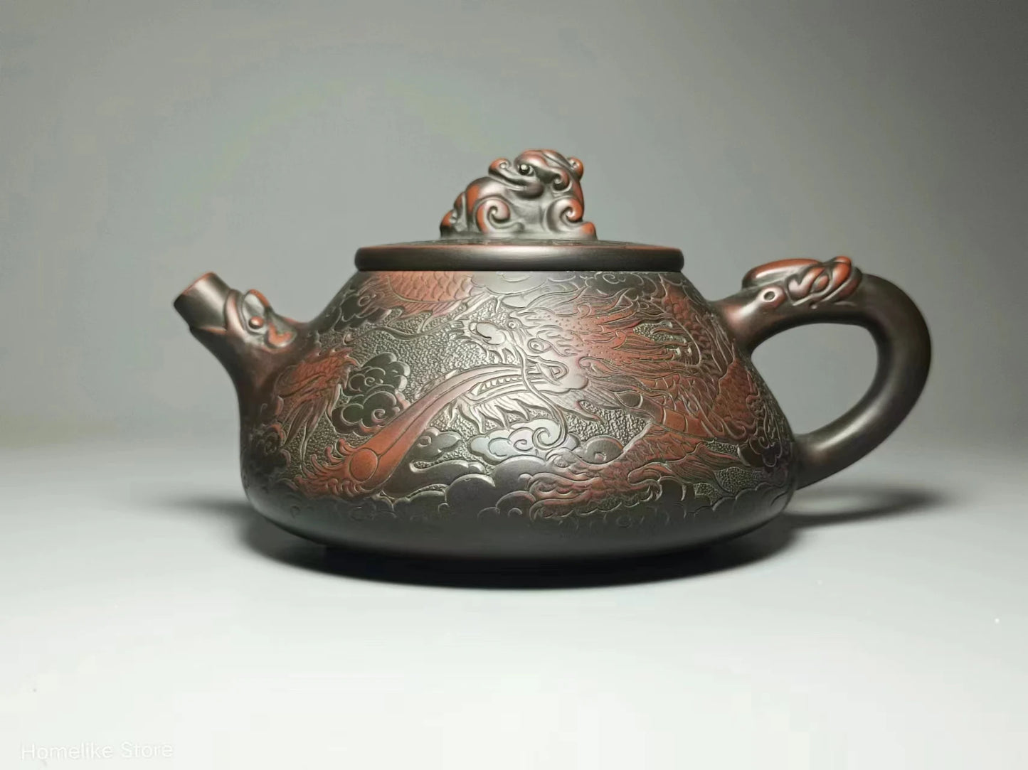 Nixing Handmade Teapot Master Dragon and Phoenix Carving filter handmade nixing clay customized gifts authentic theiere
