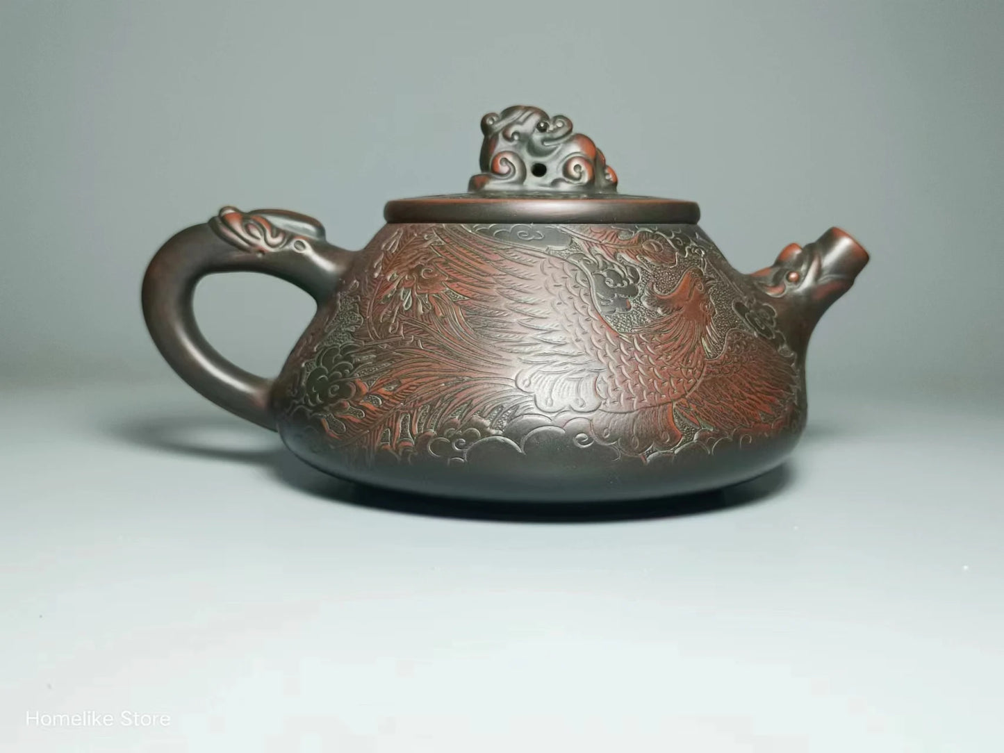 Nixing Handmade Teapot Master Dragon and Phoenix Carving filter handmade nixing clay customized gifts authentic theiere