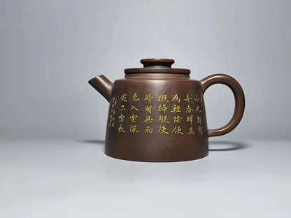 Nixing Handmade Teapot Master LiangXin Landscape Carving filter handmade nixing clay customized gifts authentic theiere