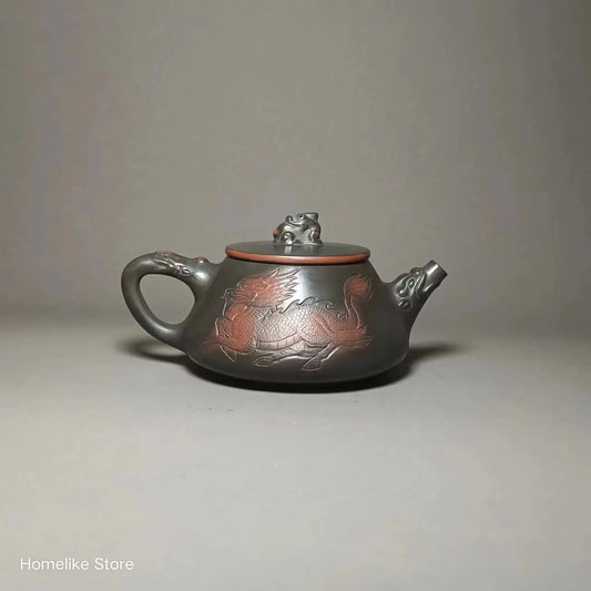 Nixing Handmade Teapot Master LiangXin Unicorn Goddess Carving filter handmade nixing clay customized gifts authentic theiere