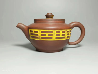 Nixing Handmade Teapot Taoist Bagua Carving filter handmade nixing clay customized gifts authentic theiere