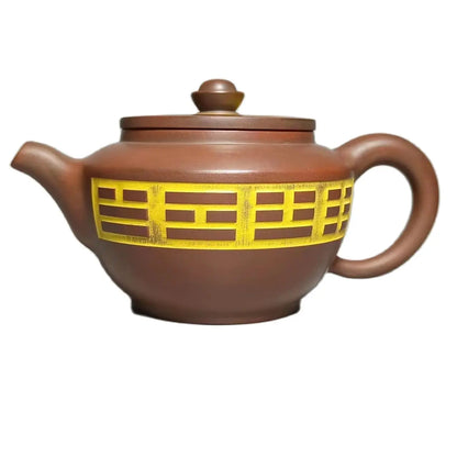 Nixing Handmade Teapot Taoist Bagua Carving filter handmade nixing clay customized gifts authentic theiere
