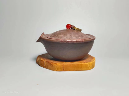Nixing Handmade Turtle Teapot Carving filter handmade nixing clay customized gifts authentic theiere