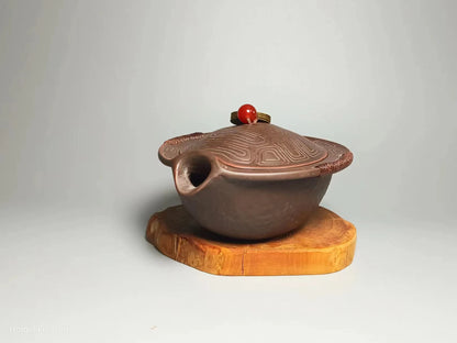 Nixing Handmade Turtle Teapot Carving filter handmade nixing clay customized gifts authentic theiere