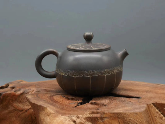 Nixing Master Handmade Teapot Landscape Carving filter handmade nixing clay customized gifts authentic theiere