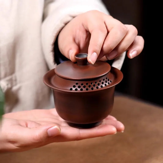 Nixing New Style Gaiwan Teapot Kettle(not Yixing) nixing Tao Pure Handmade Teapot for Dalongpao Gift Box Package Kung Fu Tea