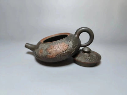 Nixing Pure Handmade Full Carving Teapot Carving filter handmade nixing clay customized gifts authentic theiere