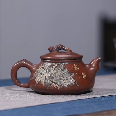Nixing teapot tea pot filter Peony Flower handmade Teapot Kettle  nixing clay customized gifts authentic Teapot theiere