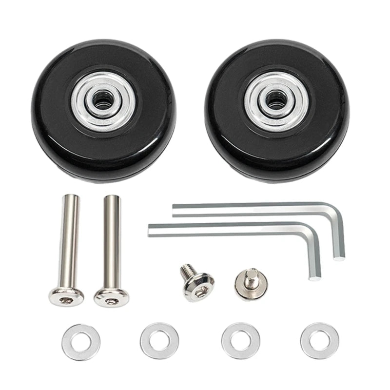 Noiseless Rolling Wheels Durable Wheels for Luggage Suitcase Smooth Quiet Travel