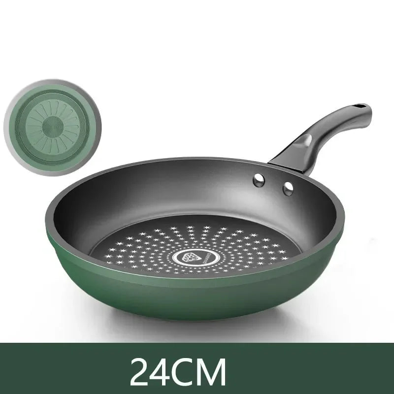 Non-Stick Pan Panelas antiaderentes Kitchen Pan Fogão a gás panela universal Non-Stick Pan With Lid No Oily Fume Frying Pan