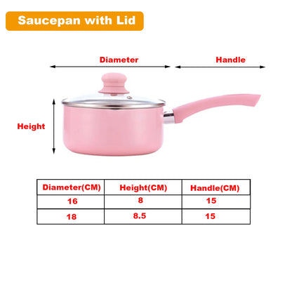 Non-stick Coating Aluminium Saucepan with Lid Milk Pot