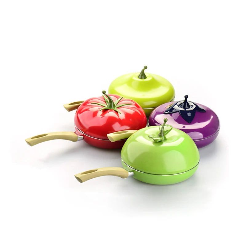 Non-stick Fruit Frying Pan Color Saucepan Ceramic Pan Grill Pan Cast Aluminum Fry Pan Cookware Gas Induction Cooker Applicable