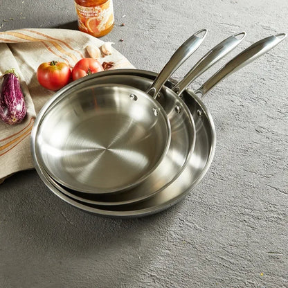 Non-stick Frying Pan Cooking Pot Fried Steak 304 Stainless Steel Pan Skillet Egg Gas Stove Cooker Oven Safe Kitchen Accessories
