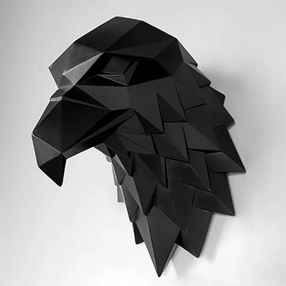 Nordic 3D Geometric Eagle Head Decoration Wall Hanging Creative Living Room Background Wall Animal Pendant Aesthetic Wall