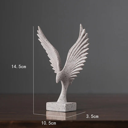 Nordic Abstract Resin Art Wings Figurine for Interior Aesthetic Home Decor Sculpture Living Room Ornaments Desk