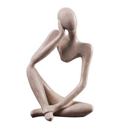 Nordic Abstract Thinker Statue Resin Figurine Office Home Decoration Desktop Decor Handmade Crafts Sculpture Modern Art