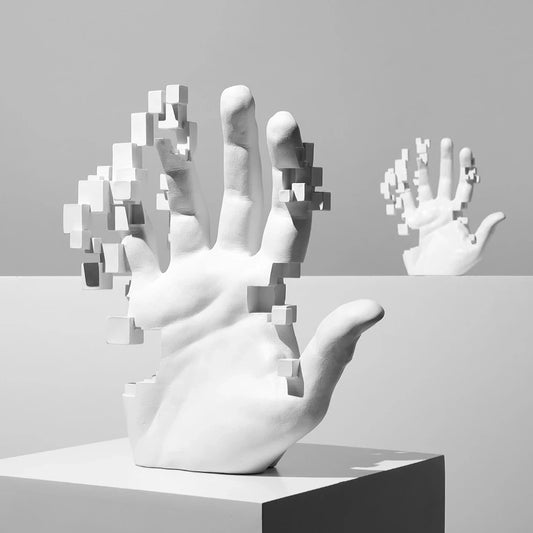 Nordic Art Hand Statue Sculpture Modern Home Living Room Decoration Jane Desk Accessories Figure Room Decor Resin Crafts Gifts