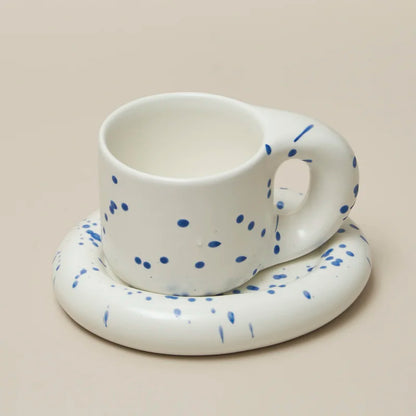 Nordic Ceramic Mug with Saucer Coffee Cup Drinking Cups and Saucers Home Office Tea Cup Coffee Cups Korean Mug Ceramic Plate