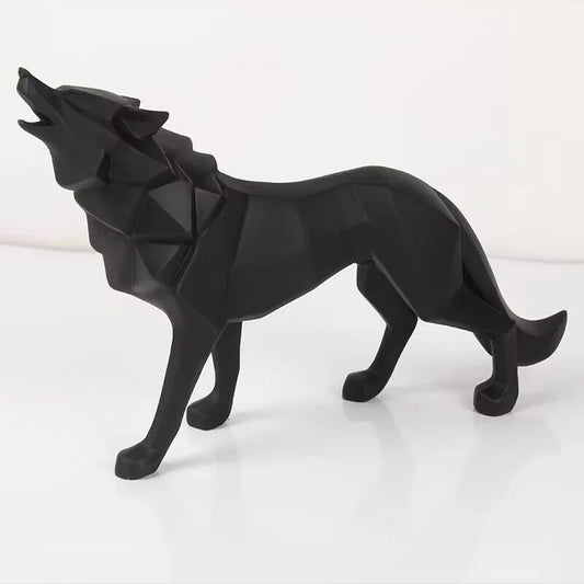 Nordic Geometric Wolf Decorative Statue Resin art Sculpture  Home Animal figurines Room Office accessories Free delivery