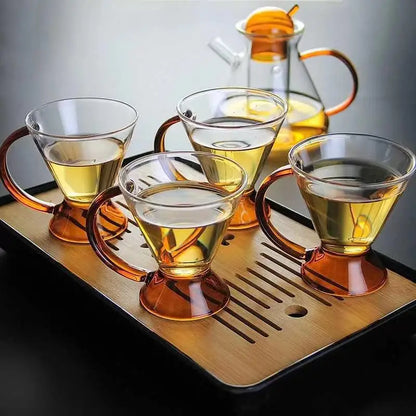 Nordic Heat-resistant Glass Teapot Flower Tea Pot With Filter Coffee Milk Cup Kung Fu Tea Kettle Creative Office Set Home Tool