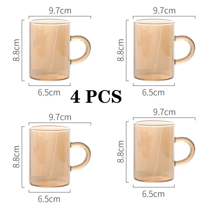 Nordic Heat-resistant  Glass cold  water Kettle Amber color tea set, juice pot Large Capacity home, hotel coffee pot 1500ML