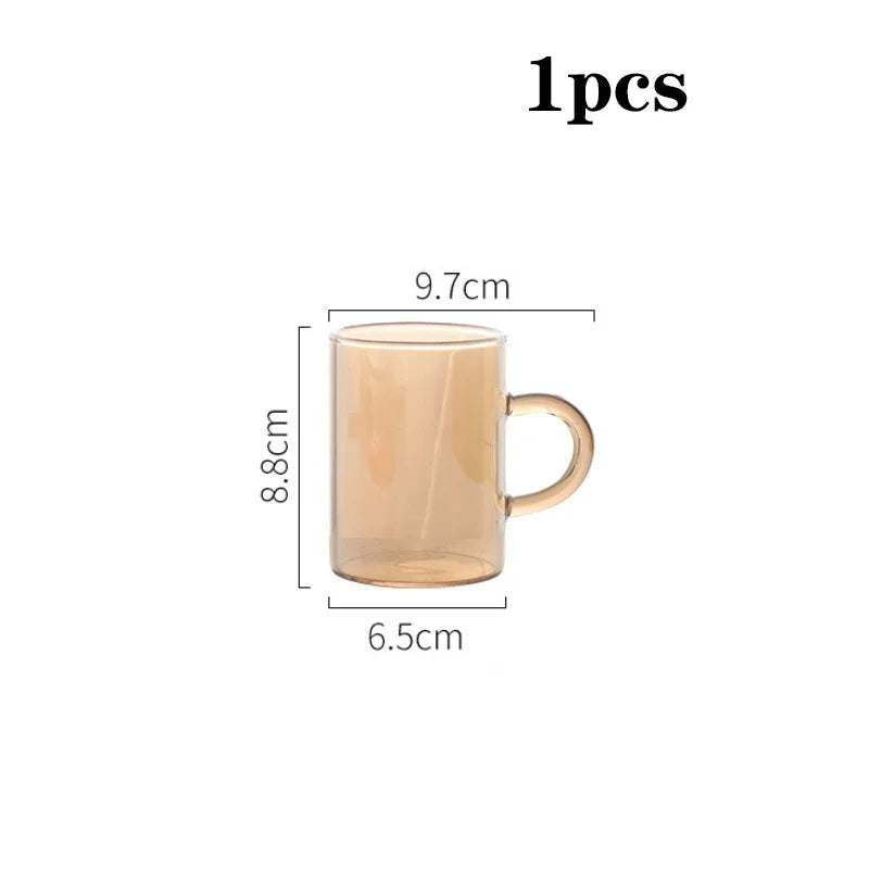 Nordic Heat-resistant  Glass cold  water Kettle Amber color tea set, juice pot Large Capacity home, hotel coffee pot 1500ML