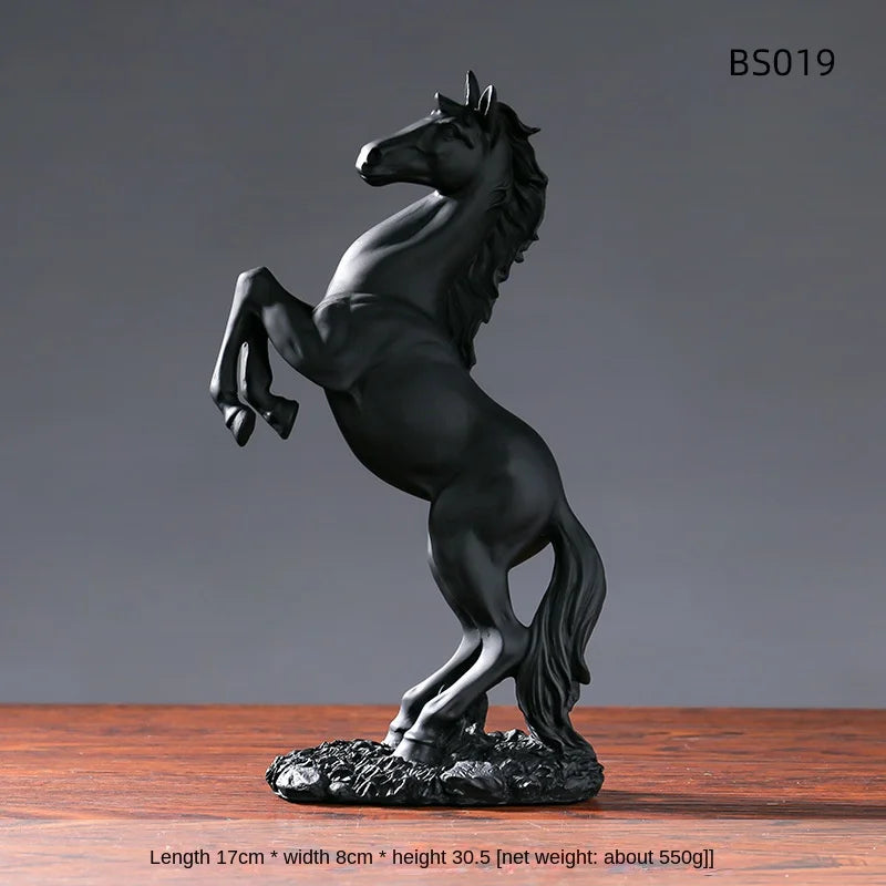 Nordic Horse Statue Resin Sculpture Win Instant Success Art Ornament Furniture Home Living Room Bedroom Office Desk Decoration