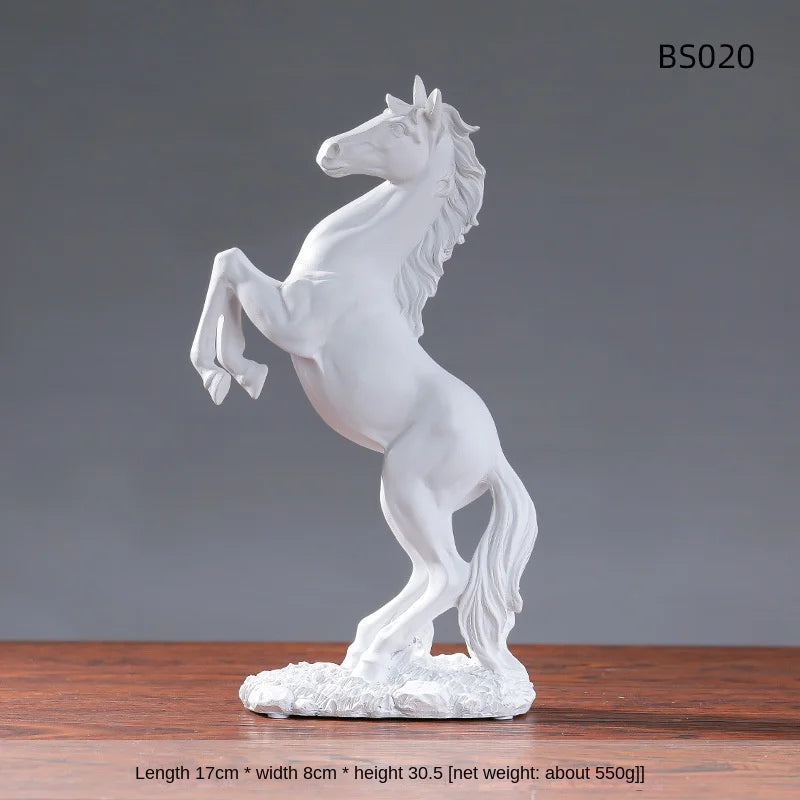 Nordic Horse Statue Resin Sculpture Win Instant Success Art Ornament Furniture Home Living Room Bedroom Office Desk Decoration