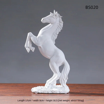Nordic Horse Statue Resin Sculpture Win Instant Success Art Ornament Furniture Home Living Room Bedroom Office Desk Decoration