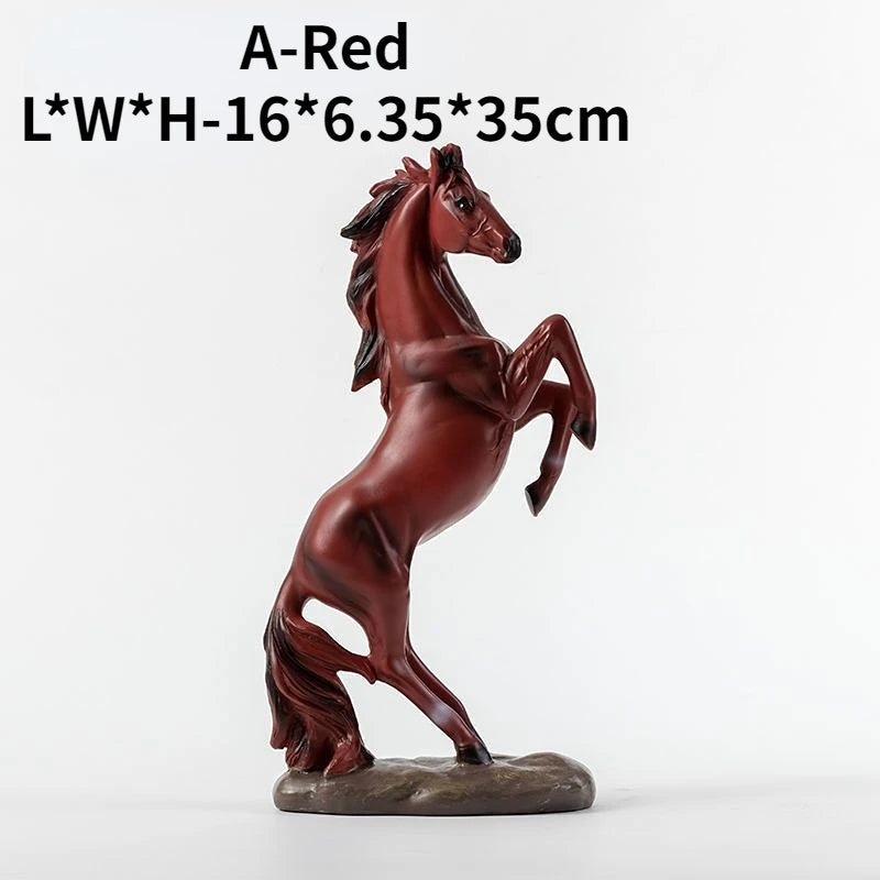 Nordic Light Luxury Horsehead Resin Decoration Modern Home Furnishing Hotel Villa Exhibition Hall Entrance Animal Soft Decor