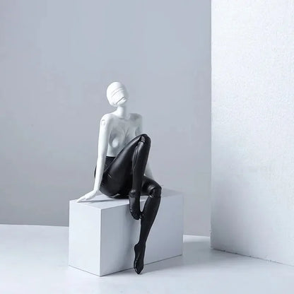 Nordic Resin Abstract Fashion Girls Sculpture Ornaments Miniature Angel Statues Home Decoration Accessories for Girlfriend Gifts