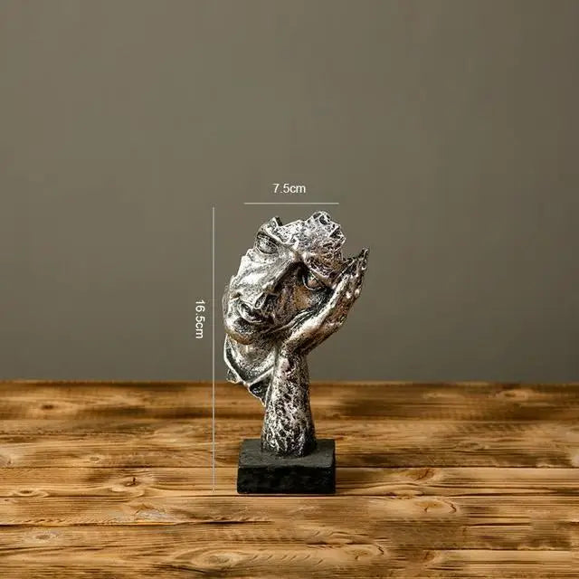 Nordic Simple Abstract Sculpture Figurine Ornaments Thinker Statue Home Office Modern Art Resin Decor Christmas Decoration Gifts