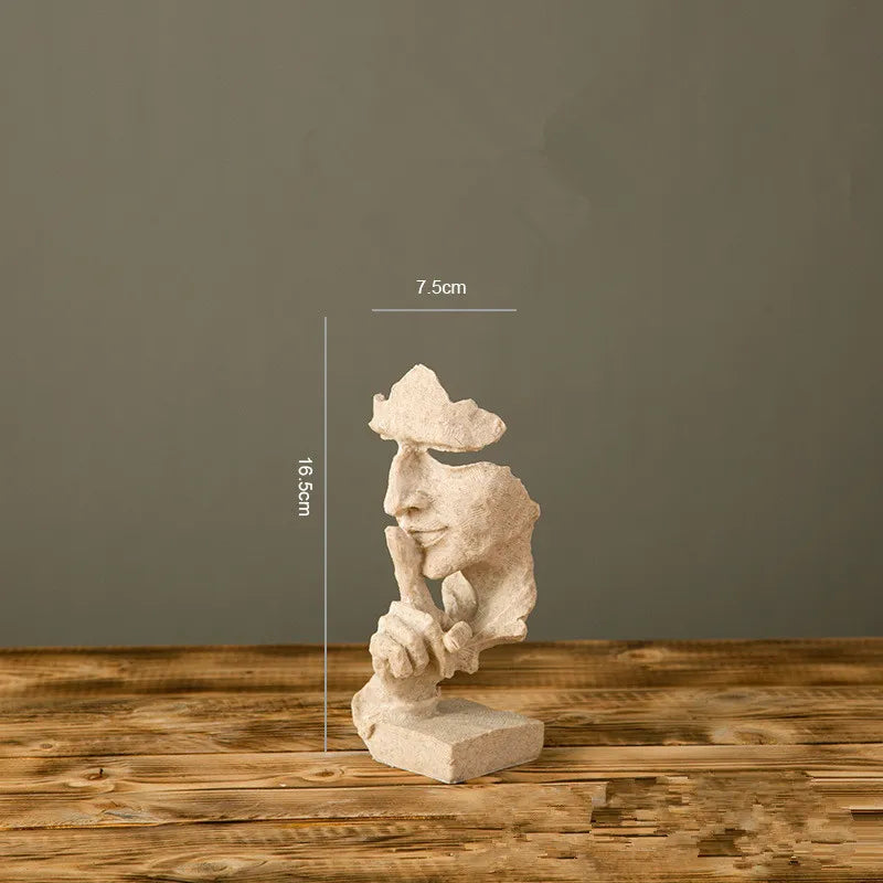 Nordic Simple Abstract Sculpture Figurine Ornaments Thinker Statue Home Office Modern Art Resin Decor Christmas Decoration Gifts