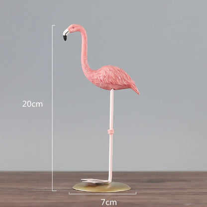 Nordic Style Flamingo Figurine  Fairy Garden Livingroom Office Wedding Party Ornament Home Decoration Accessories