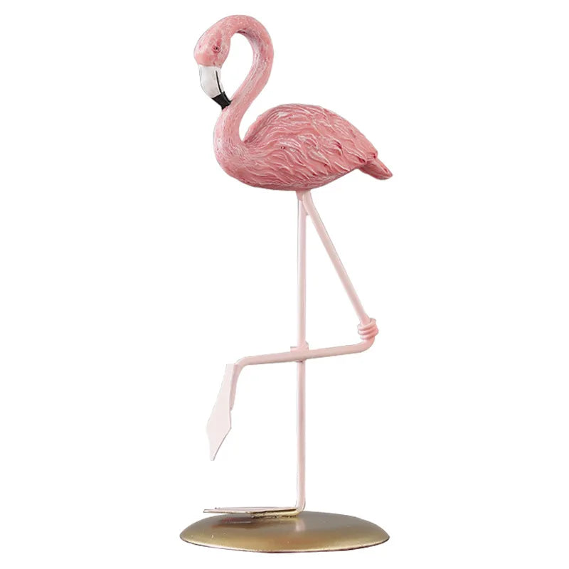 Nordic Style Flamingo Figurine  Fairy Garden Livingroom Office Wedding Party Ornament Home Decoration Accessories
