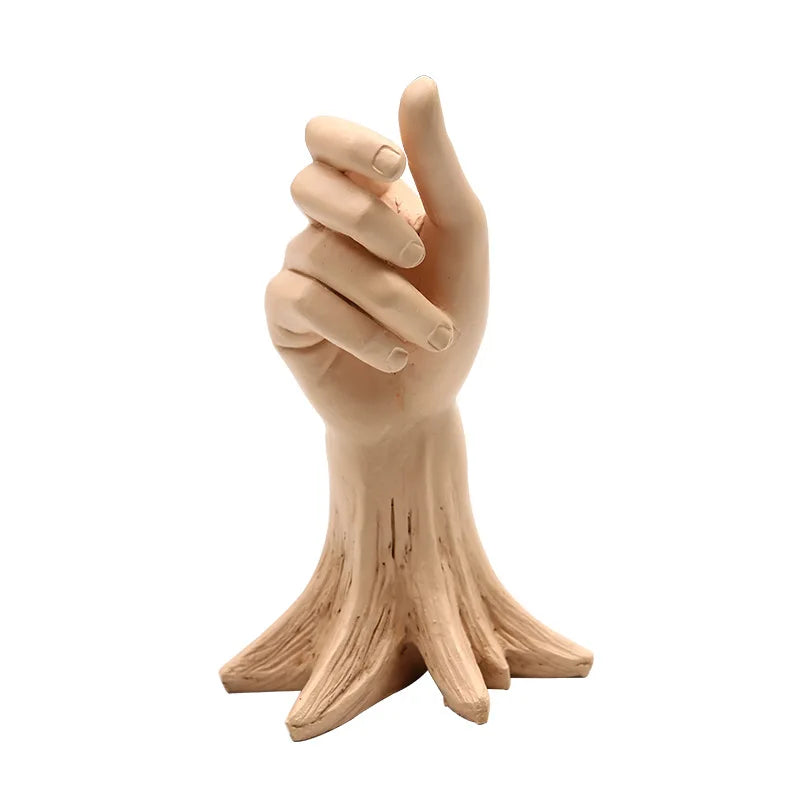 Nordic Style Hand Shape Vases for Flowers Home Decoration Elegant Resin Planter Vase Christmas Gifts Flowerpots