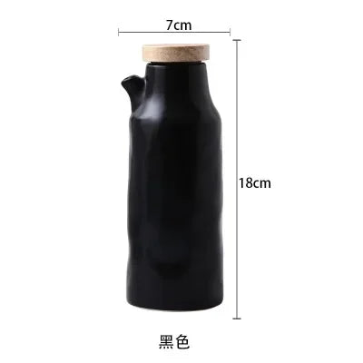 Nordic Style Kitchen Oil Bottles Ceramic Gravy Boats Kitchen Tools Home Tableware Soy Sauce Pots Cooking Oil Bottle
