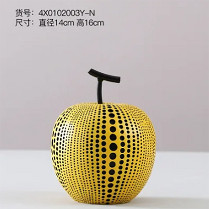 Nordic decoration modern home office soft resin creative crafts apple pear statues sculpture Home wedding